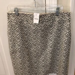 JCrew pencil print skirt